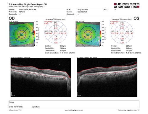 Perivascular Exudative Vascular Complex - Perifoveal Microaneurysm
59 year old man - asymptomatic - not diabetic
